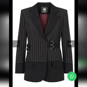 Navy Pinstripe Women's Blazer